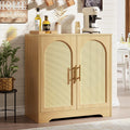 Buffet d'appoint en rotin avec deux portes, meuble de rangement moderne pour entrée ou salle à manger