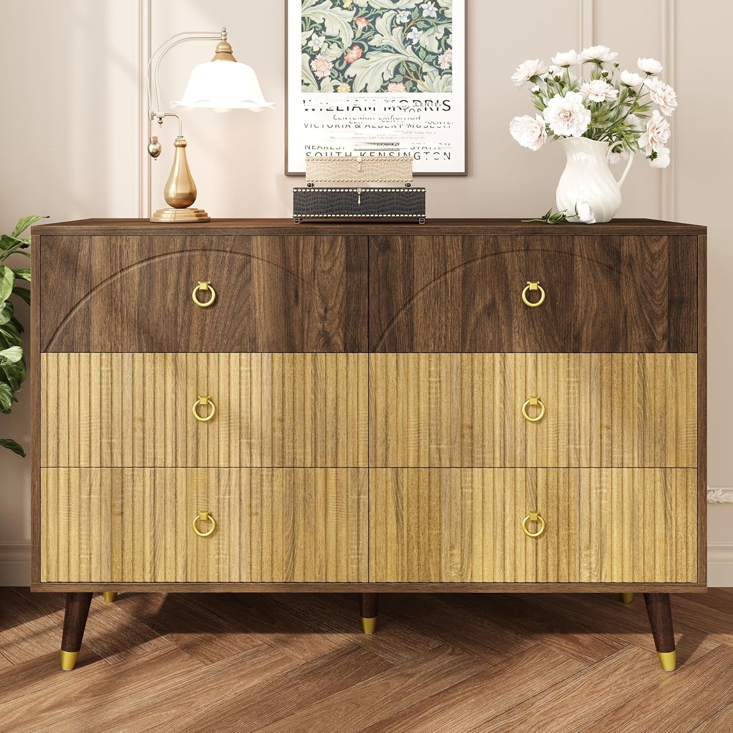 Enfilade multifonction 120 cm pour entrée ou séjour avec nombreux espaces de rangement