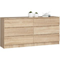 Commode grand format équipée de six tiroirs pour un rangement fonctionnel