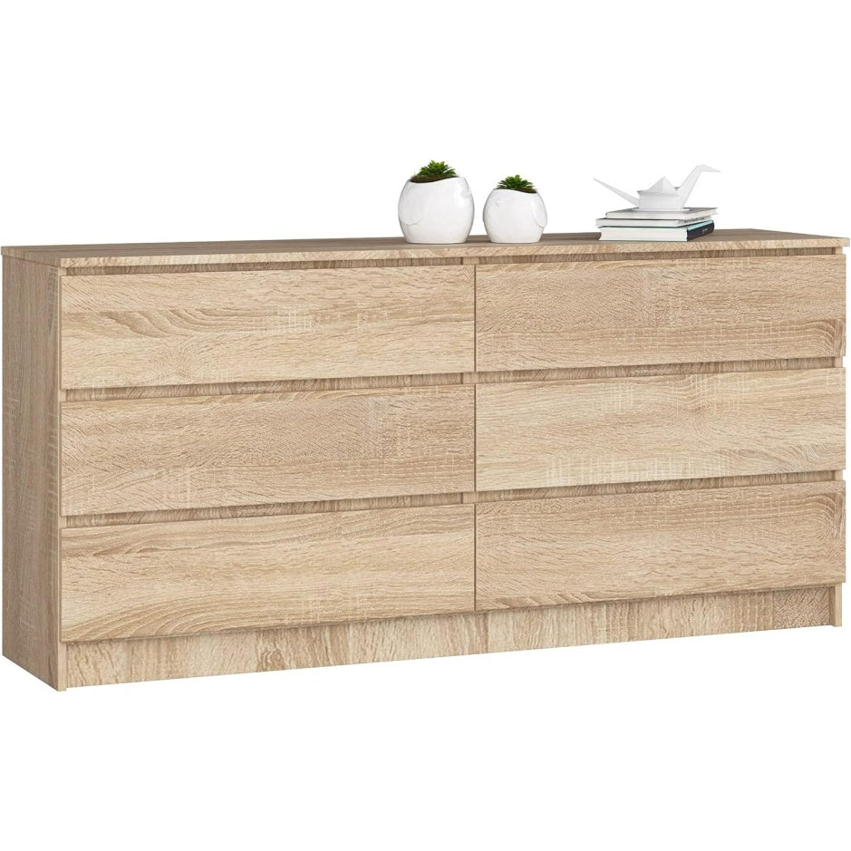 Commode grand format équipée de six tiroirs pour un rangement fonctionnel